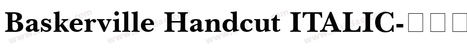 Baskerville Handcut ITALIC字体转换
